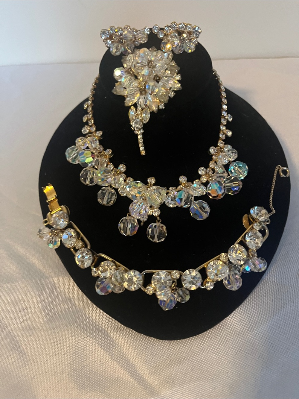 Juliana  cha cha Crystal Necklace and Bracelet Set - Clear - Picture 6 of 6